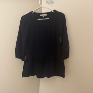 Cute Navy Blue Blouse